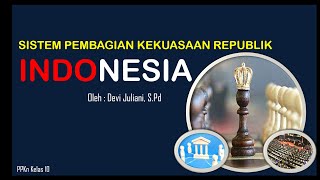 SISTEM PEMBAGIAN KEKUASAAN REPUBLIK INDONESIA || PPKN KELAS 10