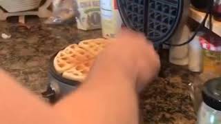 Toddle making waffles - How to Bake With Kids