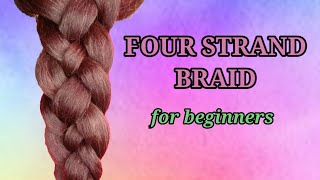 Four strand braid step by step | braid for beginners | how to braid in simple way | braid |