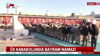 Üs karakolunda bayram namazı