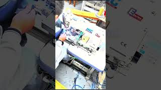 Chain Stitch Bottom Hemming Machine in Factory Video for jeans (DENIM) #shorts