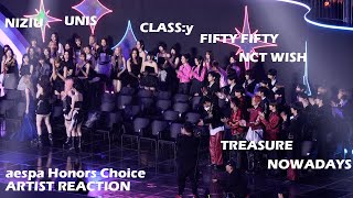 aespa Honors Choice IDOLS REACTION 'NCT WISH NIZIU TREASURE FIFTYFIFTY NOWADAYS UNIS CLASS:y' 241117