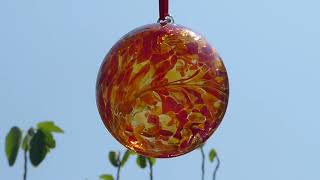 Sienna Glass 12 cm Ball, red-yellow