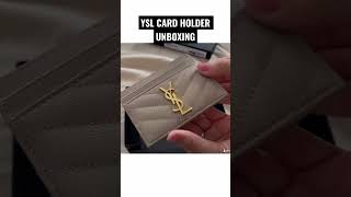 YSL CARD HOLDER UNBOXING ✨ #ysl #yslbag #unboxing #shorts #slg #luxury