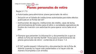 Planes personales de retiro y su deducciòn en el ISR