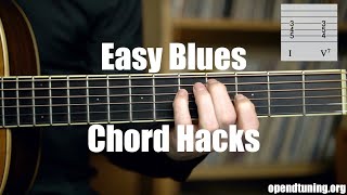 Blues Chord Hacks | Dominant 7ths in Open D