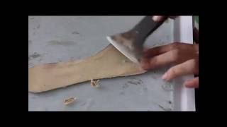 How To Make Shoes - Leather Socks Skiving By Hand Tutorial