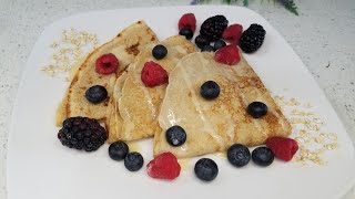 Riquísimas Crepas de Avena con Nutella, mermelada o fruta.