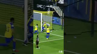 Cristiano Ronaldo first Header Goal for Al Nassr  💙💛 #shorts #football