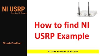 NI USRP Example || Ho to find NI USRP Example