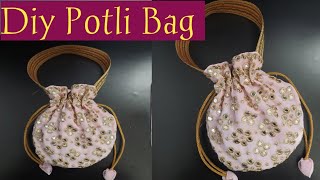 How to Make Potli Bag At Home | Diy Potli Bag | Party Wear Potli Bag Tutorial ✨️ #yourownboutique