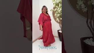 Vestido Festa Plus Size Cetim Texturizado: Glamour e Sofisticação!