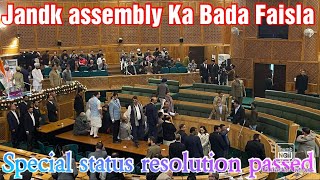 #jammuandkashmir Assembly Mai Hua Bada Drama | Resolution of special status passed