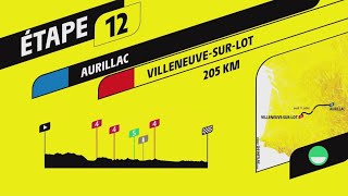 TOUR DE FRANCE 2024 - STAGE 12 | AURILLAC - VILLENEUVE-SUR-LOT | TOUR DE FRANCE 2024 PS5