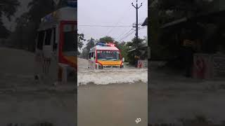 ambulance running on kerala flood 2024! flood updates #kerala