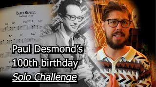 Paul Desmond 100th birthday solo Transcription Challenge | Can we get to 100 players?