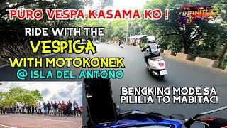 RIDE WITH VESPIGA w/ MOTOKONEK | ISLA DEL ANTOÑO OF CAVINTI | ANONG TOP SPEED NG YAMAHA AEROX KO ?