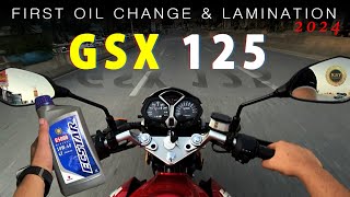 First Oil Change & Lamination | Suzuki Gsx 125 | 2024