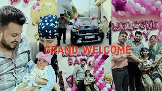 Grand Welcome Of Our Princess🧿| Baby Welcome At Home | Welcome Ceremony #baby #decoration #babygirl