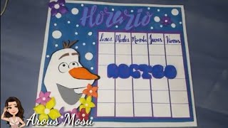 Horario escolar - En fomi de OLAF ❄☃ #diy  #manualidades #tiktok