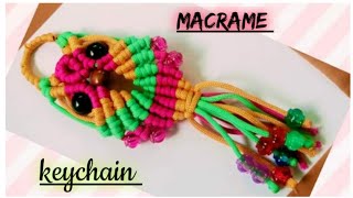 Multicolored Macramè Owl 🦉 KEYCHAIN //How To Make Macrame Owl Keyring #newdesign