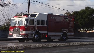 San Bernardino Co Hazmat 73, 73A) Medic Squad 221 Reserve & Medic Engine 221 Responding