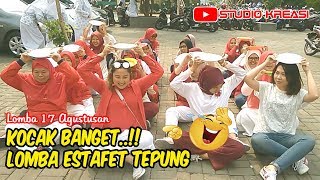 Serunya Lomba Estafet Tepung ala Emak-emak Bikin Ngakak | Lomba 17 Agustus