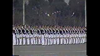 Parada Militar 1992 Chile:Llegada del Presidente Aylwin-Marcha "Penachos Rojos"