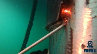 Horizontal overhead underwater welding