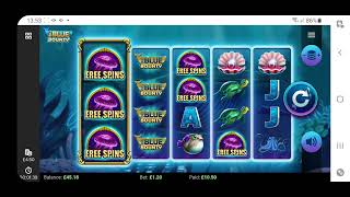 Big Blue Bounty Slot game £1.20 bet!