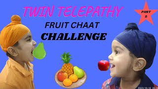 Twin Telepathy Fruit Chaat Edition | Twin Telepathy Part 2 | Family   Challenge | Ekam Fateh Vlogs