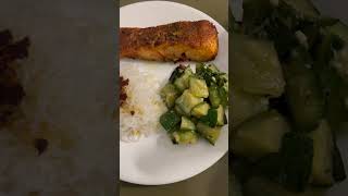 Low Carb Food / Salmon,Zucchini and Miracle Noodles #shortvideo  #shorts