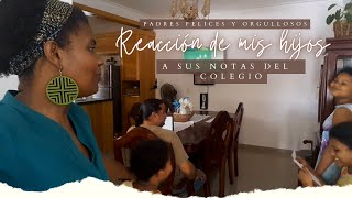 Reacción de mis hijos a sus notas del colegio📑✨/ Sorprendo a mi esposo💖