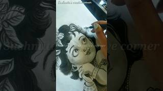 drawing cute shree Krishna 😍 || kanha drawing #drawing #krishna #ytshorts #shorts #shortsfeed #like