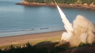 Here comes the awesome M142 High Mobility Artillery Rocket System (HIMARS).