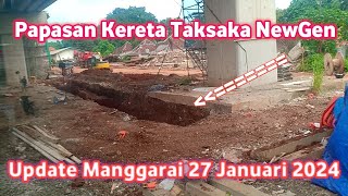 Update Fondasi Jalur KAJJ Manggarai 21-01-2024 Papasan Kereta Taksaka New Generation