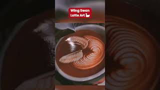 How To Make Swan Wings Latte Art #shorts #coffee #latte