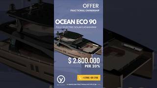 Own a Piece of Luxury: 20% Fractional Ownership in the Ocean Eco 90 Electric Solar Catamaran 🌞🛥️💚