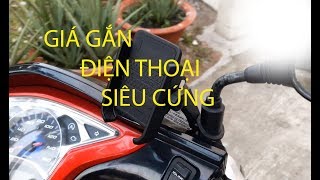 Giá gắn điện thoại lên xe máy MOTOWOLF (chân kính lổ 10mm)_[Xe & Tự Sửa Xe]