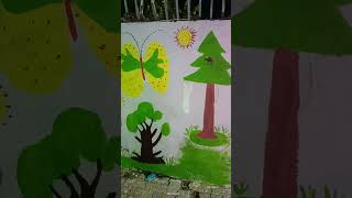 PAINTING ON WALL OF KANKARIA BY DR ANISHA H PARMAR AND JIGNESH H PARMAR.