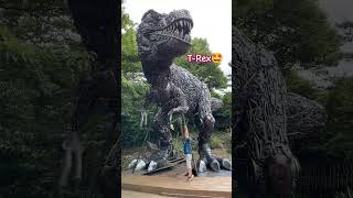 T-Rex 🦖 in theme park #dianosaur #fun #shorts