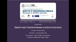 Diritto dell'Unione Europea e giudice nazionale - Webinar, 23 aprile 2021