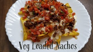 Veg Loaded Nachos | Nachos with Salsa