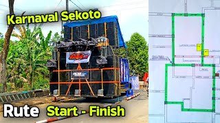 Full Rute garis START - FINISH Karnaval Sekoto pare Full Horeg