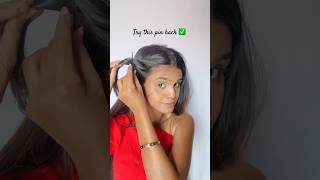 Try this pin hack ✅ #hairstyletutorial #hairvlog #hairhacks #shortsvideo #explore