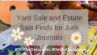 Cheap junk journal supplies haul // #thriftedtreasures #thriftythursday