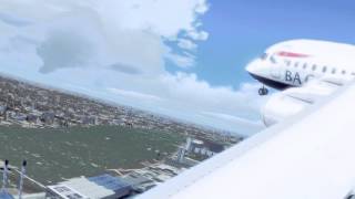 Quality Wings Avro RJ100 landing London City (FSX)