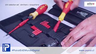 Set atornillador de torque regulable Wiha TorqueVario-S Slim para eléctrico