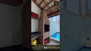 (VENDIDO) SUA OPORTUNIDADE APENAS 300 METROS DO MAR, CASA COM PISCINA E CHURRASQUEIRA!