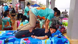 Tough THAI STREET MASSAGE by The Mekong River